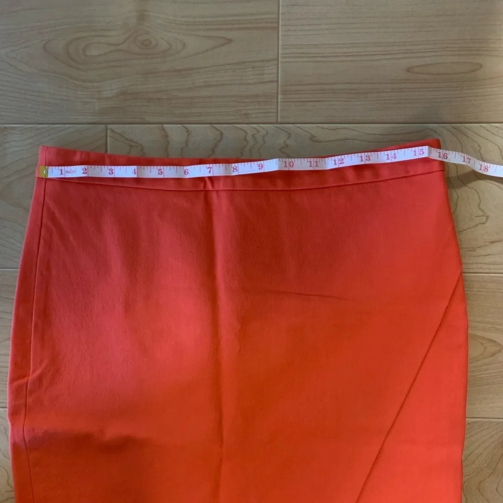 ❌SOLD❌ ✨HP✨ 🦋 3/$9 Banana Republic Orange red pink wrap pencil skirt size 6 - Picture 6 of 8